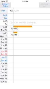 Daily Graph Notes Diary screenshot 0