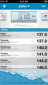 60beat Blue Bathroom Scale screenshot 0