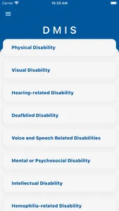 Disability Assessment screenshot 1