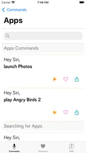 App For Siri Commands Tips screenshot 1