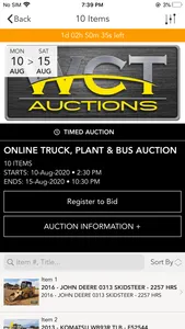 WCT AUCTIONS screenshot 1