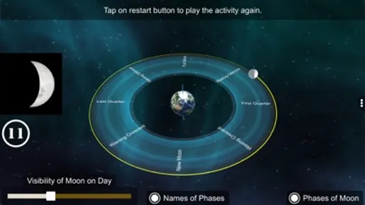 Earth and Moon orbit phases screenshot 5