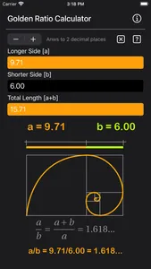 Golden Ratio Calculator Plus screenshot 2