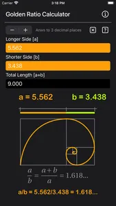 Golden Ratio Calculator Plus screenshot 4