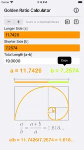 Golden Ratio Calculator Plus screenshot 8