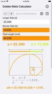 Golden Ratio Calculator Plus screenshot 9