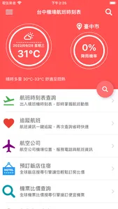 台中機場航班時刻表 screenshot 0