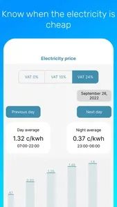 Electricity price screenshot 2