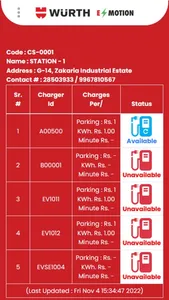 Wuerth EV Charger screenshot 2