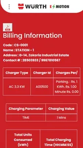 Wuerth EV Charger screenshot 6