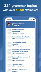 Bootstrap French Grammar screenshot 1