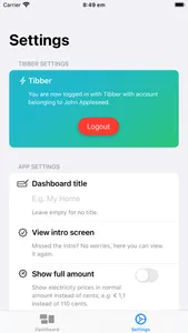 Tobbe - Power app for Tibber screenshot 2