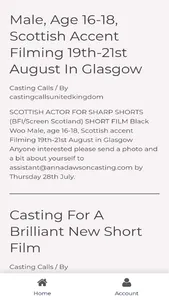 Casting Calls UK Club screenshot 2