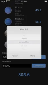 Weight on Other Planets Conv screenshot 4