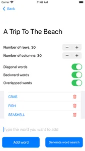 Word Search Create screenshot 2