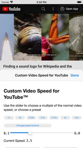 Custom Video Speed for YouTube screenshot 1