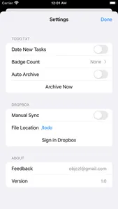TodoTxt++ screenshot 4