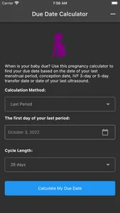 Pregnancy Due Date Calculators screenshot 4