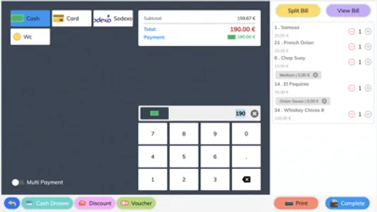 OlivePOS screenshot 2