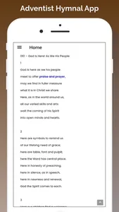 Adventist Hymnal App screenshot 1
