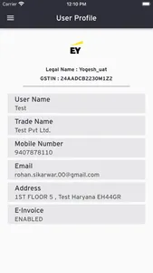 EY Invoice Registration Portal screenshot 8