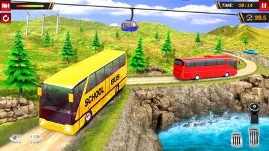 School Bus Uphill Driving screenshot 1