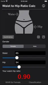 Waist to Hip Ratio Calc screenshot 4