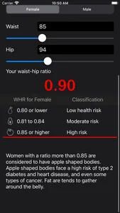 Waist to Hip Ratio Calc screenshot 5