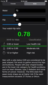 Waist to Hip Ratio Calc screenshot 7