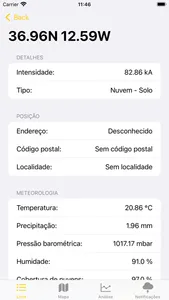 Relâmpagos em Portugal screenshot 2