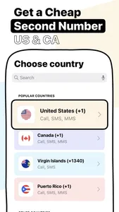 Text ON: Call Now Second Phone screenshot 1