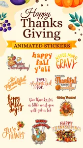 Thanksgiving Day Cute Stickers screenshot 0