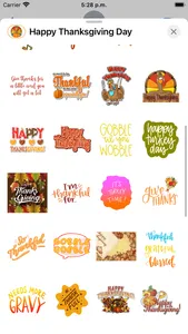 Thanksgiving Day Cute Stickers screenshot 2