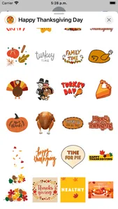 Thanksgiving Day Cute Stickers screenshot 3