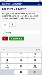 Exponent Calculator screenshot 1