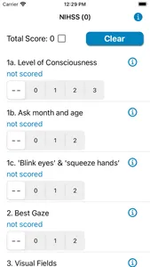 NIH Stroke Scale Calculator screenshot 0