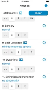 NIH Stroke Scale Calculator screenshot 1