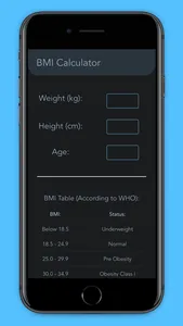 Pro Bmi Caclculator screenshot 1