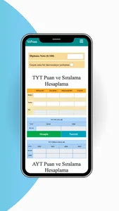 YKS Puan ve Sıralama Hesaplama screenshot 0