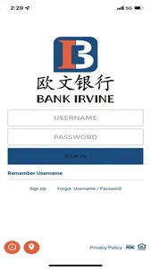 Bank Irvine Mobile screenshot 0