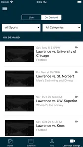 Lawrence University Athletics screenshot 2