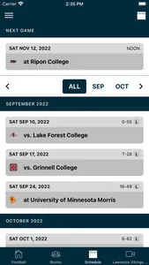 Lawrence University Athletics screenshot 4