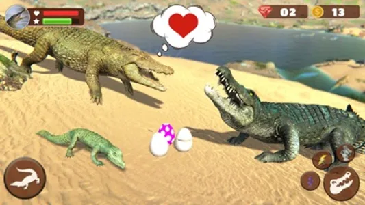 Wild Crocodile Family Sim screenshot 5