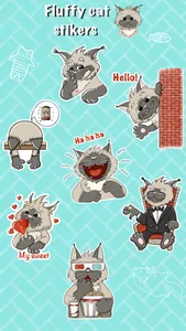 Fluffy Cat sticker collection screenshot 2