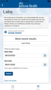 myJacksonHealth screenshot 1