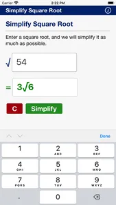 Simplify Square Root screenshot 1