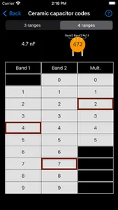 Electronic Component Codes Pro screenshot 3