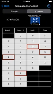 Electronic Component Codes Pro screenshot 5