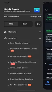 Intradayscreener screenshot 2