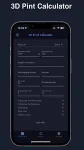 3D Printer Cost Calculator screenshot 0